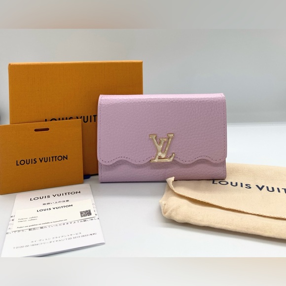 Louis Vuitton Portefeuille Capucines Compact Trifold Wallet Pink Mother of Pearl - Picture 4 of 16